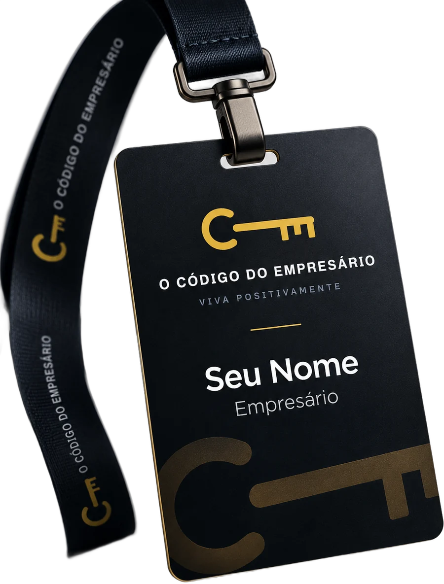 Crachá do Código do Empresário com o cargo Empresário